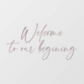 Elegant Calligrafiescript Bohemian Modern Raamsticker (Vel)