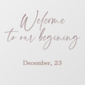 Elegant Calligrafiescript Bohemian Modern Raamsticker (Vel)