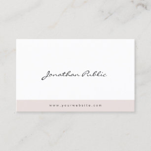 Elegant Calligrafiescript Eenvoudige Sjabloon Mode Visitekaartje