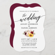 Elegant Calligrafiescript Gemengd Floral Wedding
