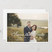 Elegant Calligrafiescript sparen de Datum, Foto Save The Date (Voorkant / Achterkant)