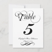 Elegant Calligrafietnummer Kaart (Voorkant)