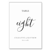 Elegant Calligrafietnummer Kaart (Voorkant)