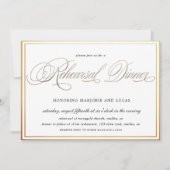 Elegant calligrafioud repetitief Dinner Kaart (Voorkant)