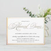 Elegant calligrafioud repetitief Dinner Kaart (Staand voorkant)