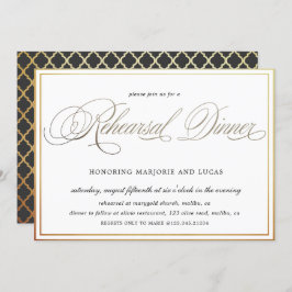 Elegant calligrafioud repetitief Dinner Kaart