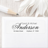 Elegant Calligrafisch Script Retouradres Etiket (Insitu)