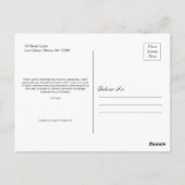 Elegant Calligraph Afstuderen Foto Dank u Briefkaart (Achterkant)