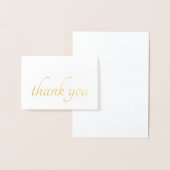 Elegant Calligraphic Font Gold Hartelijk dank Folie Kaarten (Display)