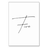 Elegant Calligraphic Weddenschap Tabel 5 tabelnumm Kaart (Achterkant)