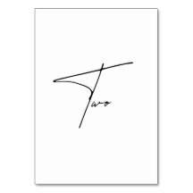Elegant Calligraphic Wedding Tabel 2 tabelnummer