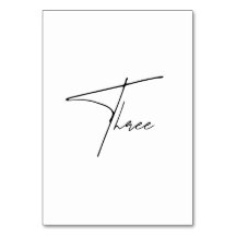 Elegant Calligraphic Wedding Tabel 3 tabelnummer