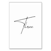 Elegant Calligraphic Wedding Tabel 3 tabelnummer Kaart (Achterkant)