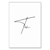 Elegant Calligraphic Wedding Table 10 tabelnummer Kaart (Voorkant)