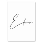 Elegant Calligraphic Wedding Table 11 tabelnummer Kaart (Voorkant)