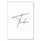 Elegant Calligraphic Wedding Table 12 tabelnummer Kaart (Achterkant)