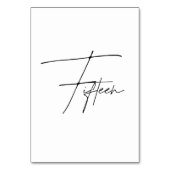 Elegant Calligraphic Wedding Table 15 table Number Kaart (Voorkant)