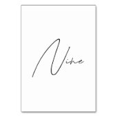 Elegant Calligraphic Wedding Table 9 tabelnummer Kaart (Achterkant)
