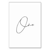 Elegant Calligraphic Wedding Table Number Kaart (Achterkant)