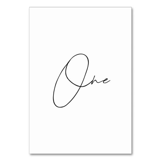 Elegant Calligraphic Wedding Table Number Kaart (Achterkant)