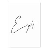 Elegant Calligraphic Weduwtabel 8 tabelnummer Kaart (Achterkant)