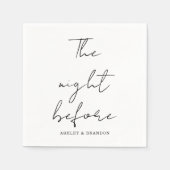 Elegant Calligraphisch Schrift De Nacht Voor Serve Servet (Voorkant)