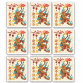 Elegant Calligraphy 2022 Tiger Chinese nieuwjaar Sticker (Voorkant)