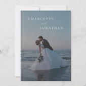 Elegant Calligraphy 2 Photo Wedding Save The Date (Achterkant)