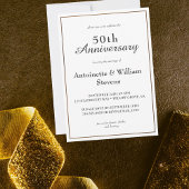 Elegant Calligraphy 50th Wedding Jubileum Kaart