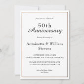 Elegant Calligraphy 50th Wedding Jubileum Kaart (Voorkant)