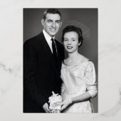 Elegant Calligraphy 75th Diamond Jubileum Party Folie Uitnodiging (Achterkant)