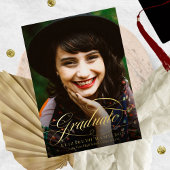 Elegant Calligraphy Afstuderen Notice Folie Uitnodiging