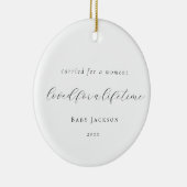 Elegant Calligraphy Baby Loss Memorial Keramisch Ornament (Rechts)