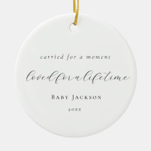 Elegant Calligraphy Baby Loss Memorial Keramisch Ornament