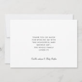 Elegant calligraphy Baby shower Bedankt voor je ka (Achterkant)