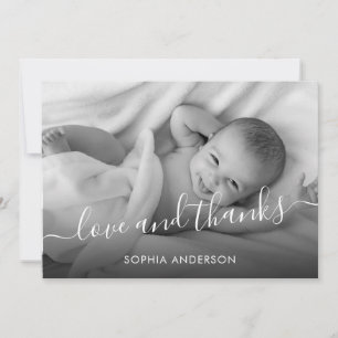 Elegant calligraphy Baby shower Bedankt voor je ka