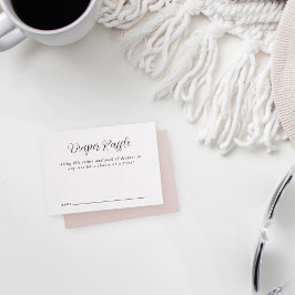 Elegant Calligraphy Baby shower Diaper Raffle Informatiekaartje