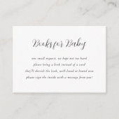 Elegant Calligraphy Baby shower Request Informatiekaartje (Voorkant)
