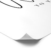 Elegant Calligraphy Baby shower Welcome sign Poster (Hoek)