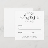 Elegant Calligraphy Beauty Salon Gift Certificate (Voorkant / Achterkant)