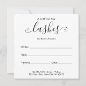 Elegant Calligraphy Beauty Salon Gift Certificate (Voorkant)