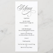 Elegant Calligraphy Black and White Menu (Voorkant)