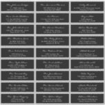 Elegant Calligraphy Black and White Wedding Guest Sticker<br><div class="desc">Een moderne en elegante trouwgastenlabels in zwart-wit kleurenschema. Pas de namen en adressen van alle 27 gasten aan.</div>