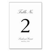 Elegant Calligraphy Black and White Wedding Kaart (Achterkant)