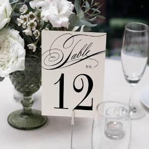 Elegant Calligraphy Black and White Wedding Kaart