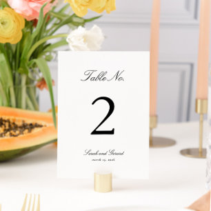 Elegant Calligraphy Black and White Wedding Kaart