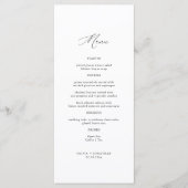 Elegant Calligraphy Black and White Wedding Menu (Voorkant)