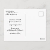 Elegant Calligraphy Black en White Save the Date Briefkaart (Achterkant)