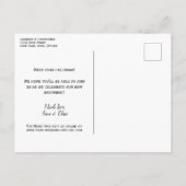 Elegant Calligraphy Black Wedding Save the Date Aankondigingskaart (Achterkant)