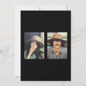 Elegant Calligraphy Black & White 50th Jubileum Kaart (Achterkant)